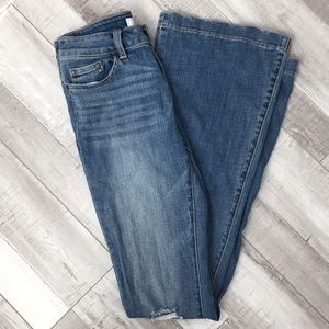 Sun and Shadow Ripped Flare Jeans